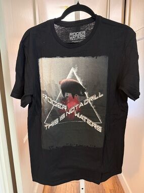 Roger Waters Black Graphic Short Sleeve Tee - This Is Not A Drill